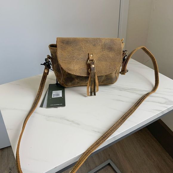 Myra Bag Handbags - MYRABAG MYRA BAG whispering woods crossbody tassel fringe bag genuine leather